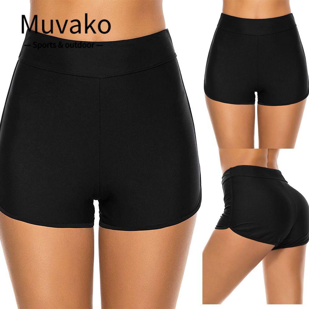 MUVAKO กางเกงว่ายน้ําขาสั้น ชุดอนุรักษ์นิยม ชุดว่ายน้ําฤดูร้อน กางเกงบิกินี่