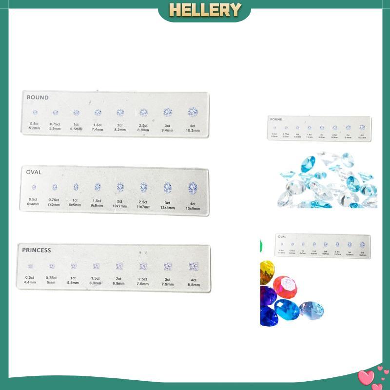 [HelleryTH] Diamond Cracking Diamond Shape Guide Size และ Comparison Tool ไม้บรรทัดที่ใช้งานได้จริงน้ําหนักเบาสําหรับต่างหู
