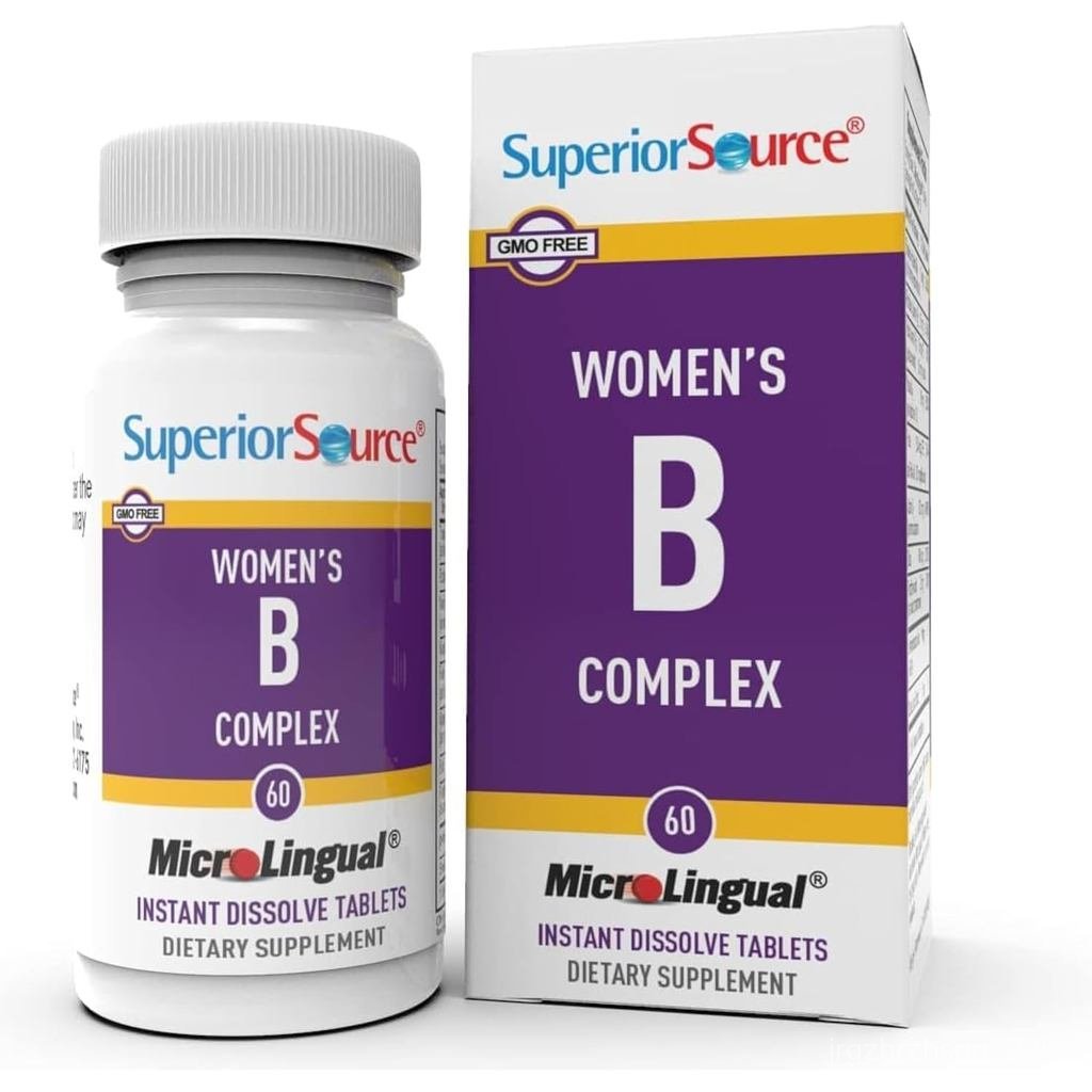 ผู้หญิงที่เหนือกว่า?S B Complex - อาหารเสริมเสริมพลังงานสําหรับผู้หญิง - Multivitamin with Vitamin B12, Vitamin B3 & More - B อาหารเสริมวิตามิน Aids Heart Health - 60 Sublingual