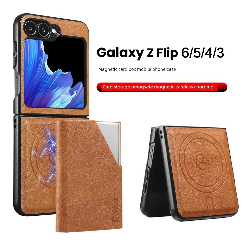 magnetic card holder wallet magsafe card เหมาะสําหรับ Samsung หน้าจอพับได้ขนาดเล็ก Galaxy Z Flip7/6 