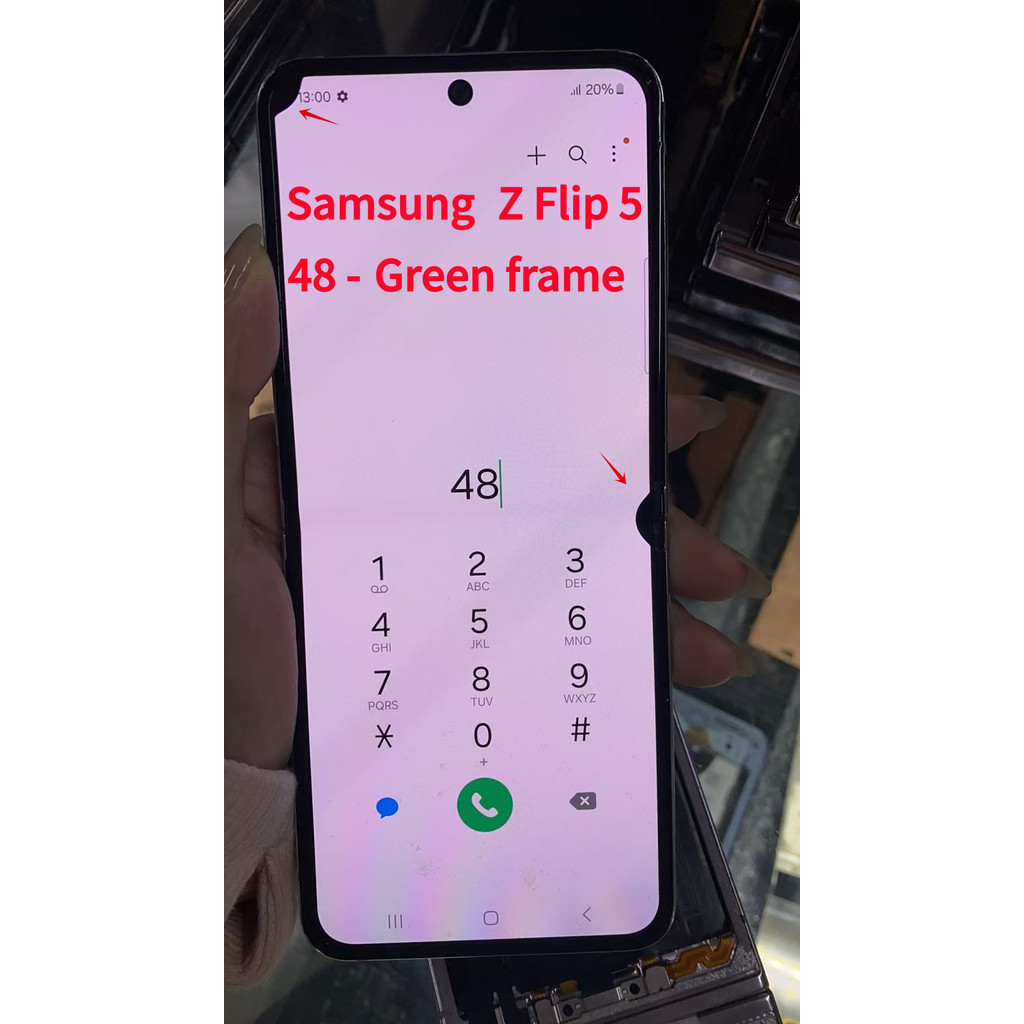 6.7 "คุณภาพสูงข้อบกพร่อง LCD สําหรับ Samsung Z Flip 5 F731 จอแสดงผล LCD SM-F731B F731N จอแสดงผล Touc