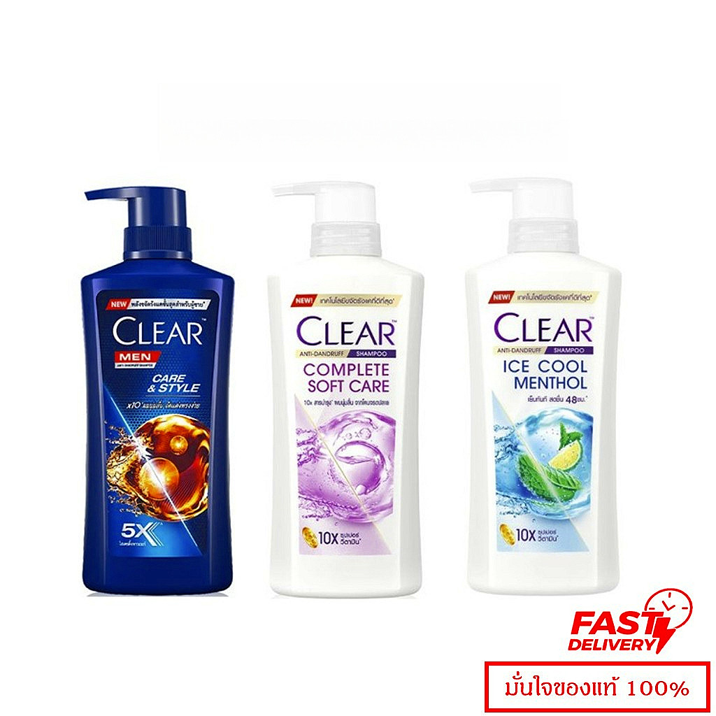 ของแท้💯CLEAR เคลียร์ แชมพู ขจัดรังแค 3ุุุ70-390 มล.（ซื้อ 1 แถม 1)Clear Men Shampoo