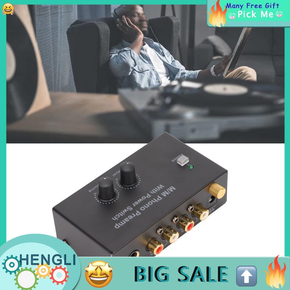 Hengli Mini Phono Preamp การทำงานเสียงรบกวนต่ำ Phono Preamp Professional PP500 อิเล็กทรอนิกส์พร้อมอะ