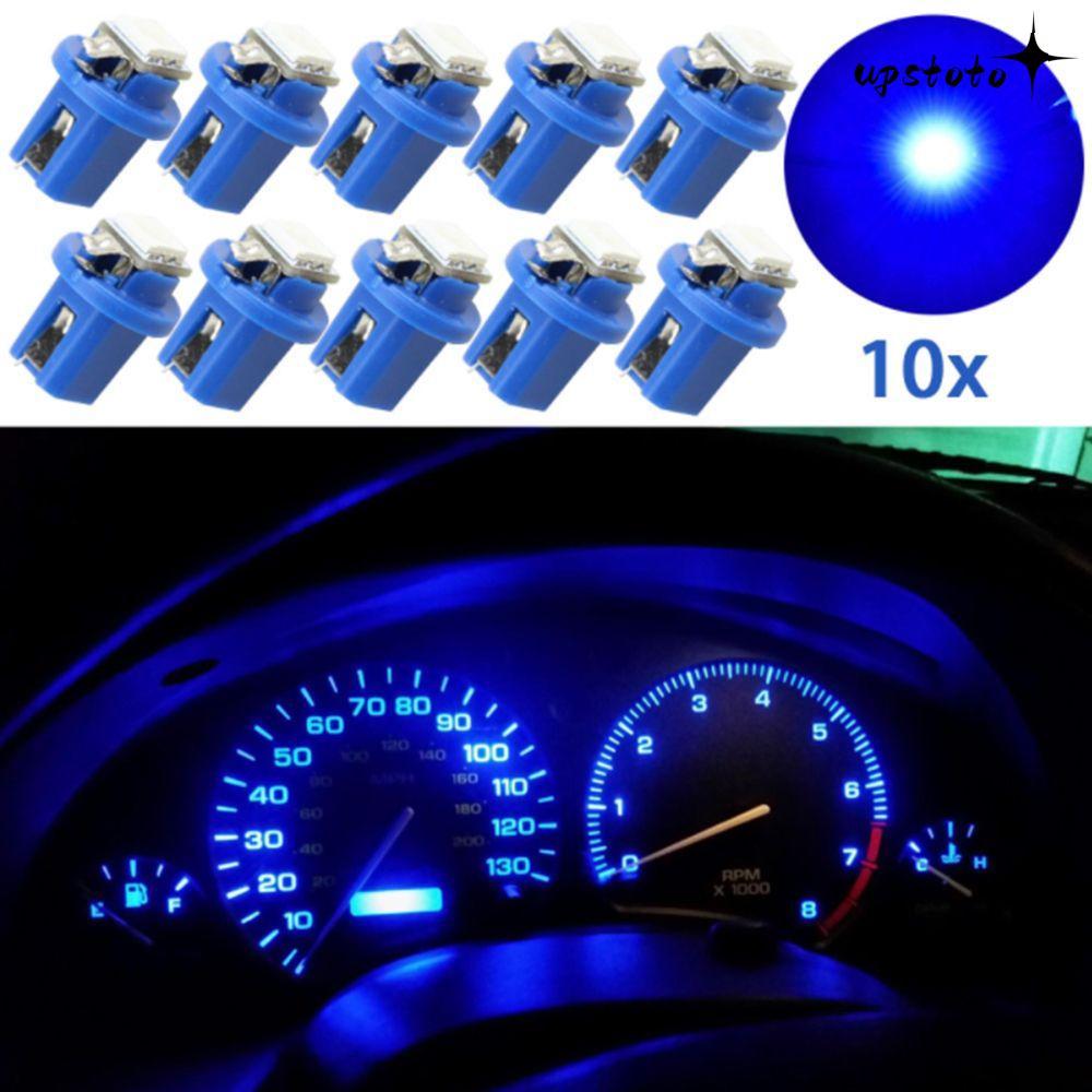 UPSTOTO 10 ชิ้น Dashboard Light T5 B8.5D เครื่องวัดความเร็ว 12V Auto