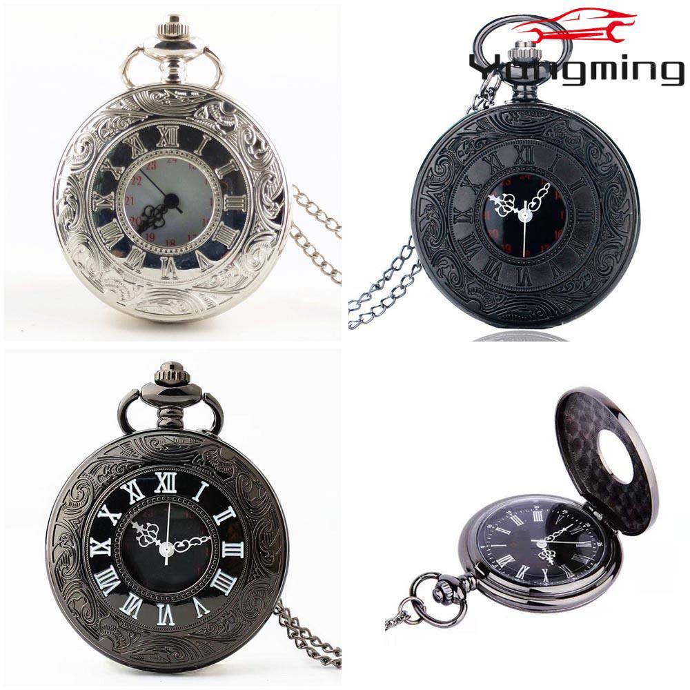 YANGMING Fob นาฬิกา Vintage Quartz นาฬิกาพกผู้ชาย