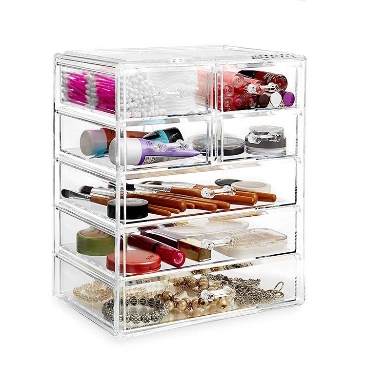 She Shelf Makeup Makeup Box Color Draw Ready Stock Makeup Seven Skin Care Products Five-Layer Tidy-