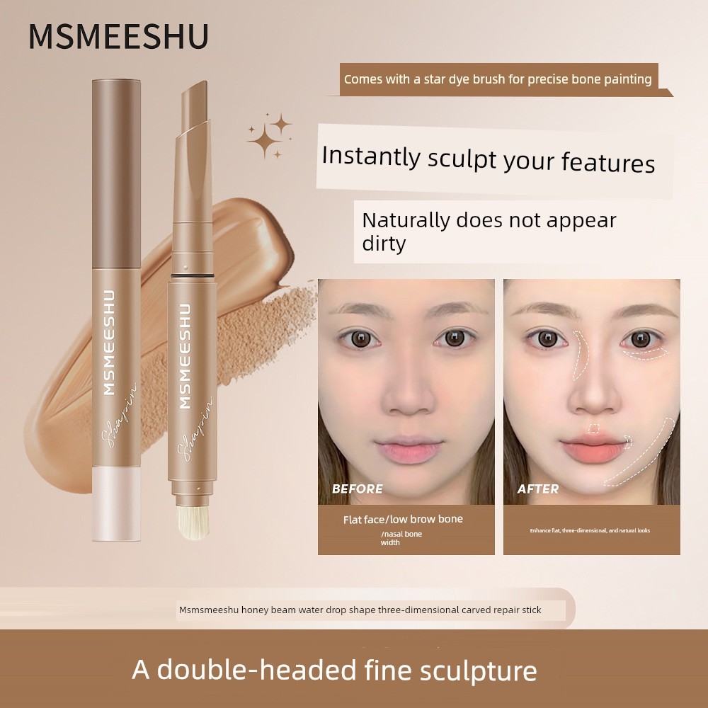 contour contour stick MSMEESHU Shadow Contouring Stick Double-Headed Contouring ปากกา Drop-Shaped แก