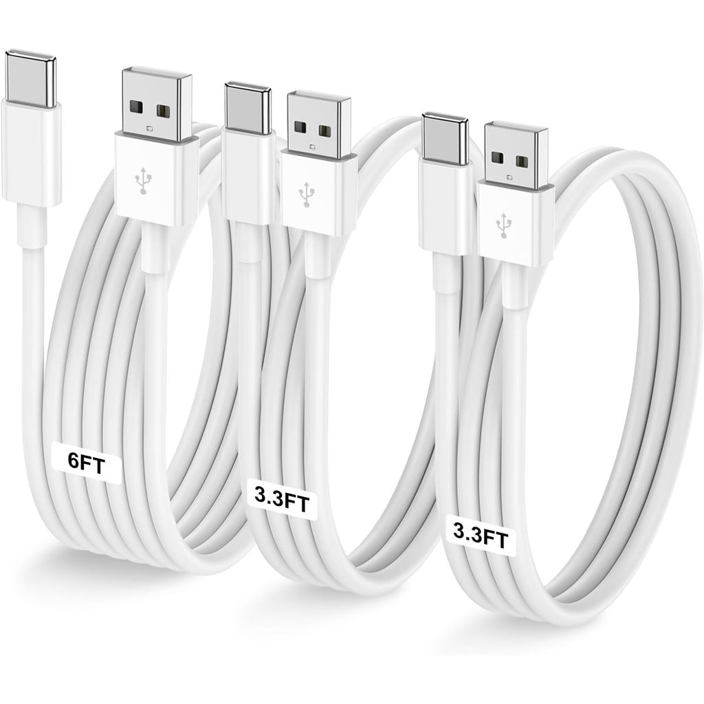 Carplay Cable สําหรับ 17 16 15 Pro Plus Pro Max Air,3-Pack [3.3FT+3.3FT+6FT] สาย USB A ถึง USB C สํา