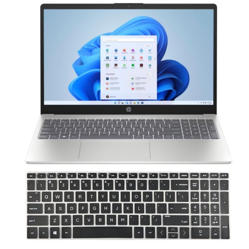 สําหรับ HP แล็ปท็อป 15 นิ้ว 15-fc 15-fd คีย์บอร์ด Protector 2023 ซิลิโคน HP แล็ปท็อป 15.6 นิ้วแล็ปท็อปแป้นพิมพ์ Protector