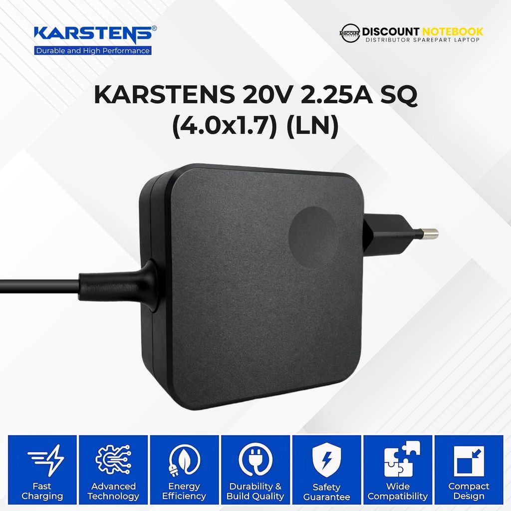 KASTENS ADAPTER LENOVO 20V 2.25A SQ (4.0x1.7) (LN)