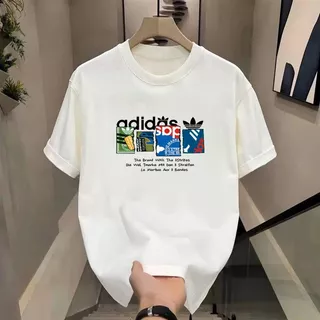 COD✅【จัดส่งจากกรุงเทพ】เสื้อยืดชาย ไม่หดตัว ผ้าฝ้าย เสื้อยืดแขนสั้น สวมใส่สบาย สไตล์ถนน