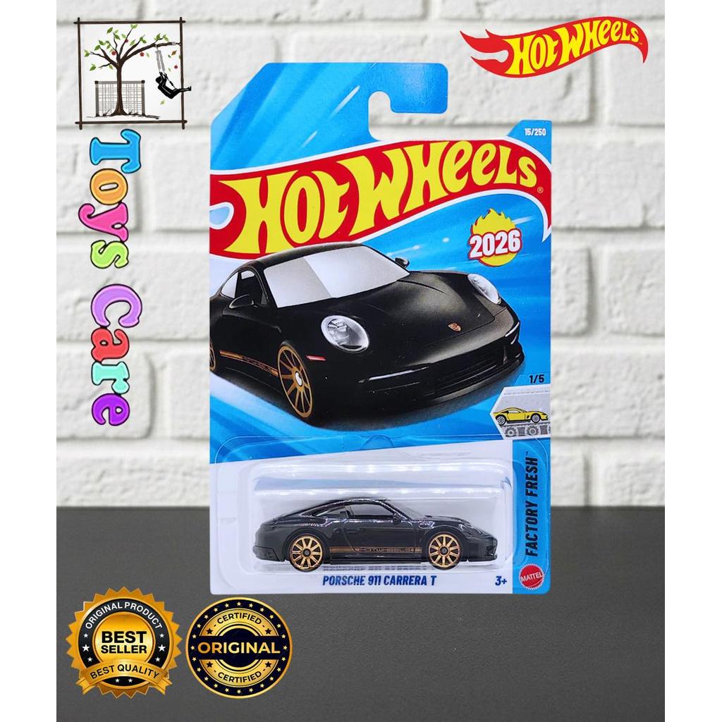 Hot Wheels Cars Porsche 911 Carrera T Black Diecast Classic Sports Car