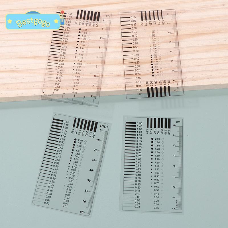[Bestgogo-t] วัด Pass Badge Gauge Stain Card Point Gauge Wire Gauge โปร่งใสไม้บรรทัดเชื่อม Gage Stain Cra Contrast ไม้บรรทัด