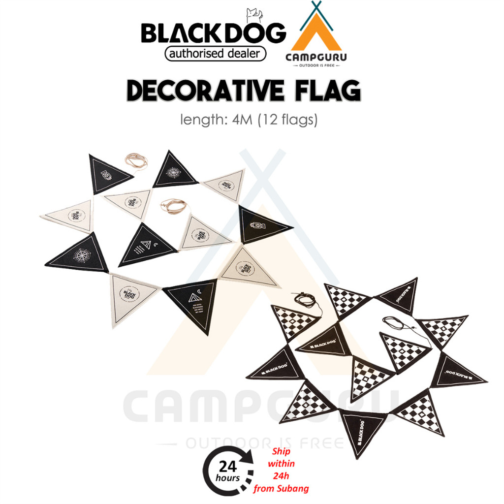Blackdog ตกแต่งธงบรรยากาศธงเต็นท์ Flysheet Deco Checked Design Camping สนุกกลางแจ้ง BD-QZ001 BD-QZ00
