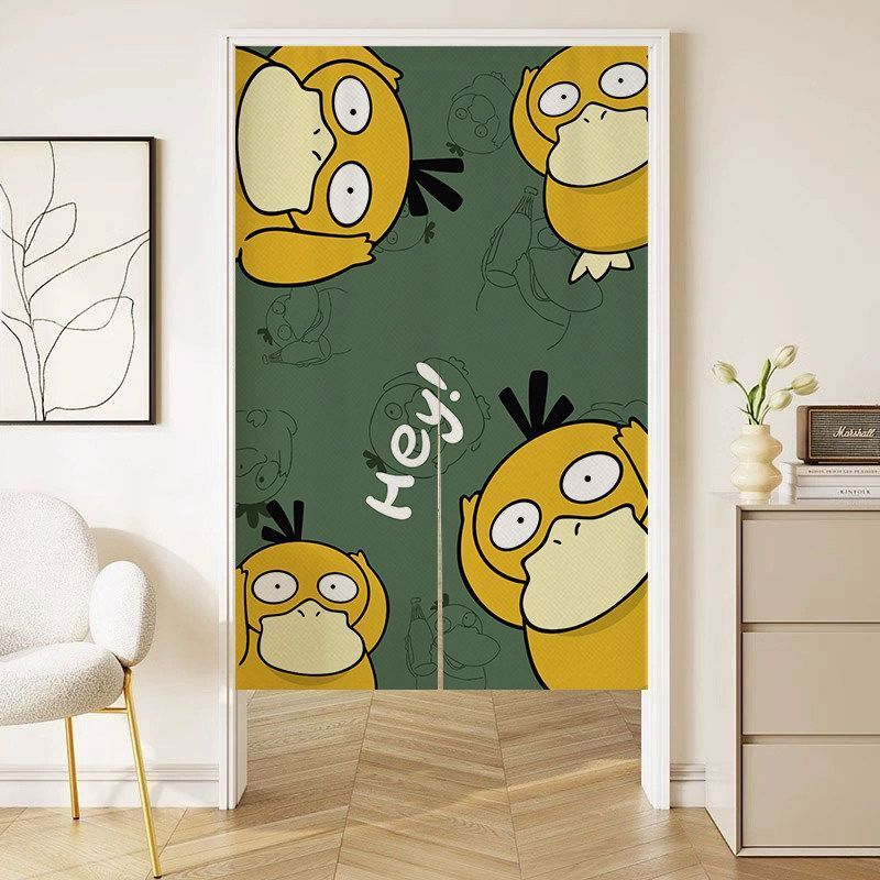 Cartoon Fabric Door Curtain Home Bedroom Half Hanging Curtain Bathroom Partition Curtain Kitchen Sha
