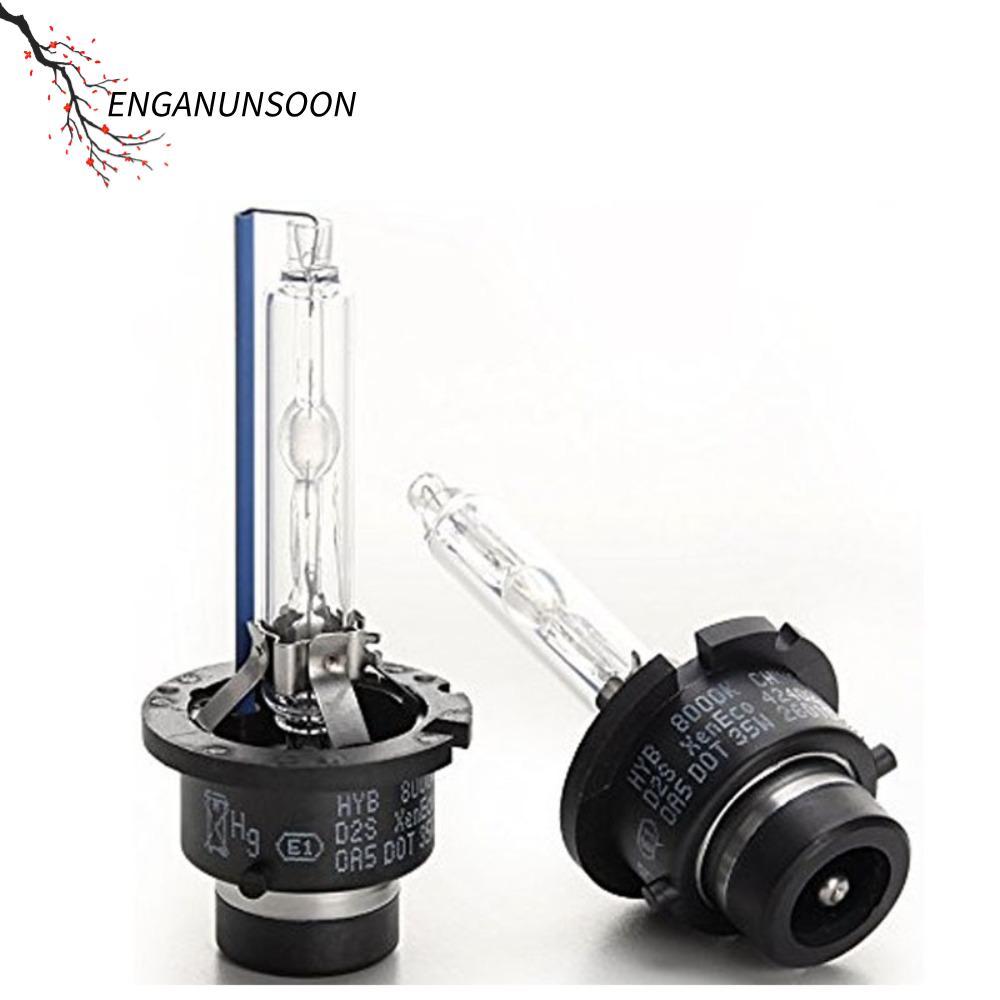 ENGANUNSOON ไฟหน้าซีนอน 2 ชิ้น, วอร์มไวท์ 4300K/6000K/8000K HID ไฟหน้า, 35W เปลี่ยนโดยตรง D2S D2C ไฟ