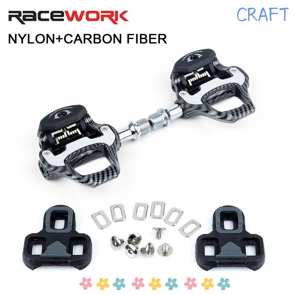 บันไดจักรยานเสือหมอบ CRAFT ทำจากคาร์บонไฟเบอร์ ทนทานพร้อม 4 แบริ่ง และมีน้ำหนักเบา สอดคล้องสำหรับ SPD LOOK KEO