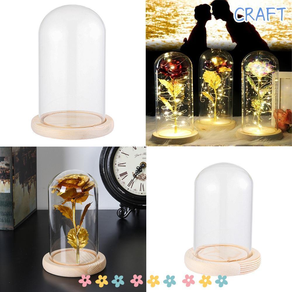 Craft แก ้ ว cloche Fairy ไฟพืช Terrarium Jar ขวดใสกล ่ องเก ็ บดอกไม ้