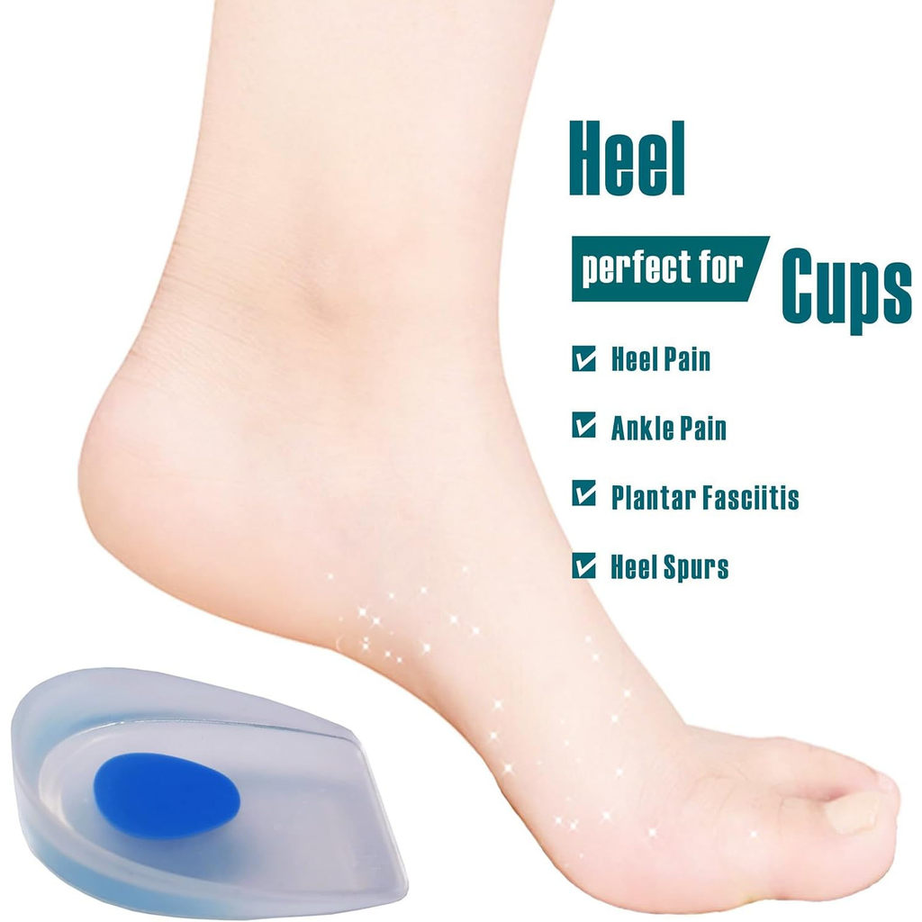เจลส้นเบาะ Insoles ซิลิโคน Orthotic Support บรรเทาอาการปวดสําหรับวิ่งทํางาน Comfort