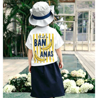[พร้อมส่ง] เสื้อเด็กแขนสั้นลายกล้วย เนื้อผ้าเย็นสบาย แห้งเร็ว ใส่สบายฤดูร้อน