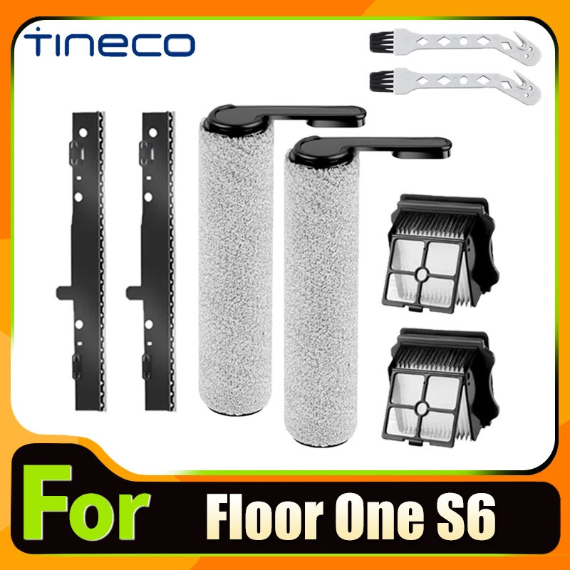 แปรงลูกกลิ้งและตัวกรอง HEPA สําหรับอุปกรณ์เสริม Tineco Floor One S6 เครื่องดูดฝุ่นแห้งเปียกแถบปัดน้ํ