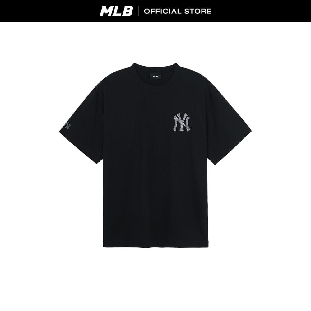 MLB เสื้อยืด ยูนิเซ็กส์ Denimlike Big Lux Over Fit T-Shirts รุ่น 3ATSM0654 50BKS สีดำ