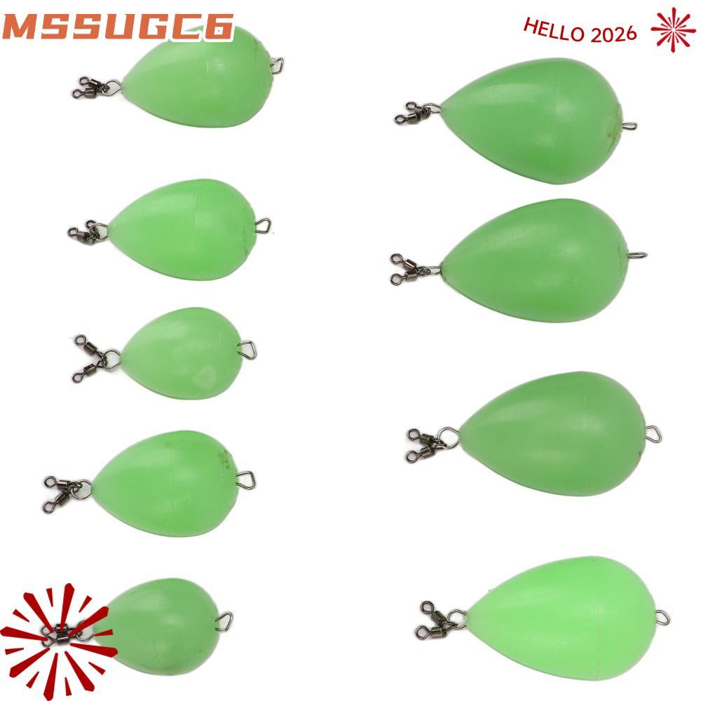 IMSSUG Fishing Float, PP Egg Shaped Night Fishing Float, Portable Luminous Fish Float Night Fishing
