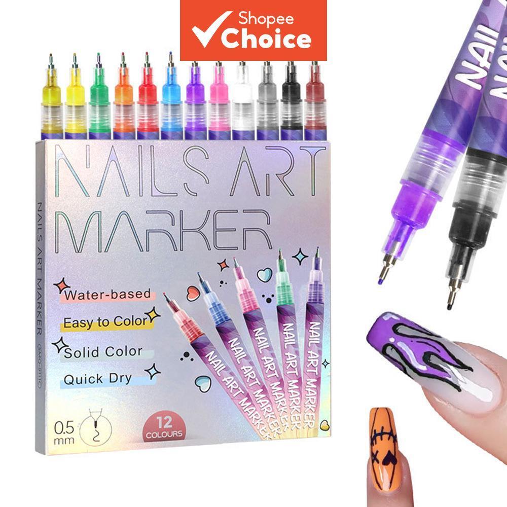 ชุดแปรงสีอะคริลิค 12 ชิ้น เป็นอุปกรณ์สําหรับงานเพ้นท์เล็บแบบ DIY ที่ปลอดภัยต่อสิ่งแวดล้อม แห้งเร็ว สะดวกสําหรับการใช้งานประจําวัน