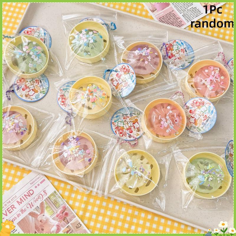 [JL] Mini Steamer Steamed Bun Squeezable ของเล่นชุดบีบช้า Rebound บรรเทาคริสตัล Squishy Fidget Sensory ของเล่น Party Favors ของขวัญ