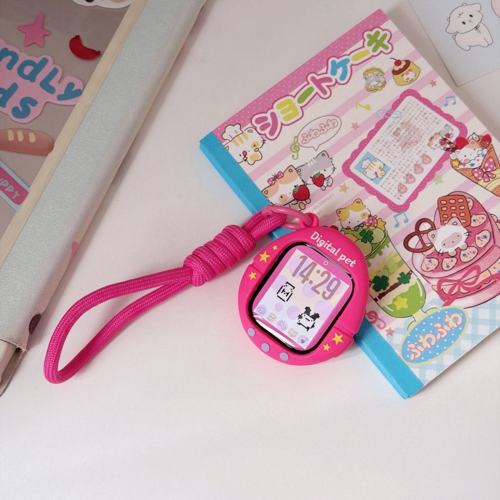 Tamagotchi คอเชือกป้องกันกรณีสําหรับ iWatch Series 11 S10 S9 S8 Apple Watch S7 SE Ultra S6 S5 S4 S3 