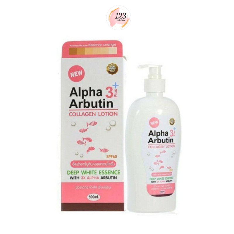 🔺 Alpha 3 Plus Arbutin Collagen Lotion Spf 60 Pa+++ โลชั่นอัลฟ่า 3 อาร์บูติน คอลลาเจน by Perfect Ski