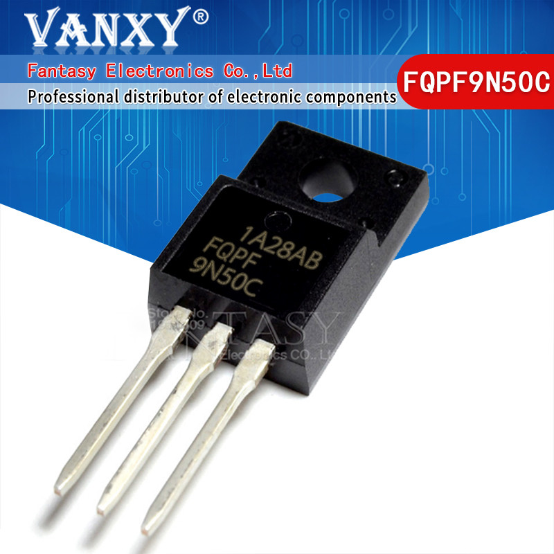 10PCS FQPF9N50C TO-220F 9N50C 9N50 TO220F FQPF9N50 ใหม่ MOS FET ทรานซิสเตอร์