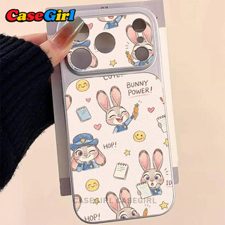เคส iPhone 13 11 16 15 17 14 12 Pro Max 15 16 14Plus ลายการ์ตูนกระต่ายจูดี้ เต็มลาย หนังนุ่ม สไตล์คาวาอี้