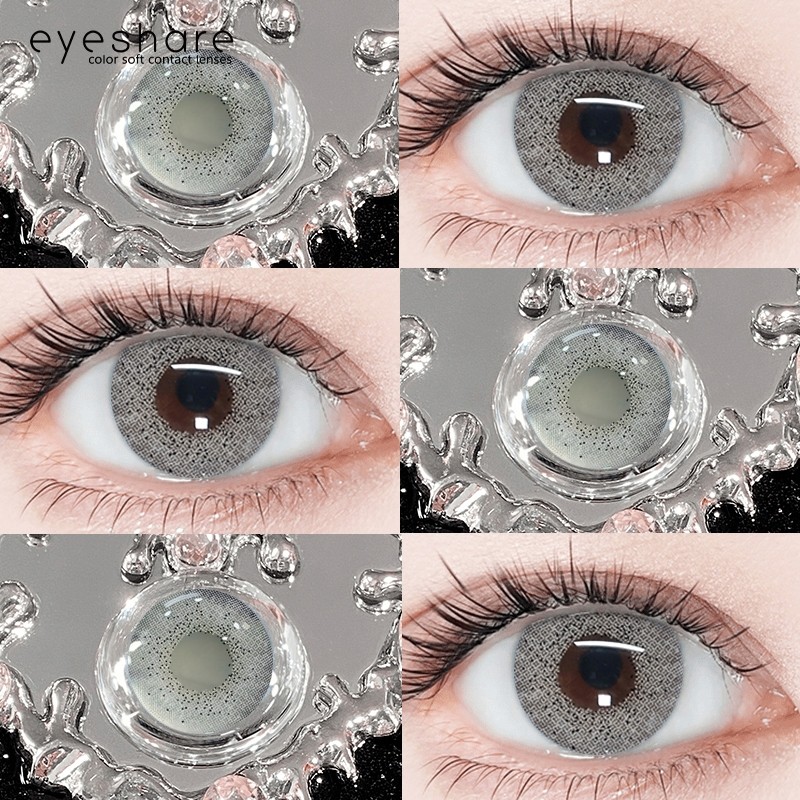 Eyeshare คอนแทคเลนส์e สวย darkgray Eyes คอนแทคเลนส์ 14.2 มม.ตุ๊กตาตา OCEAN Yearly Color Contact Lens