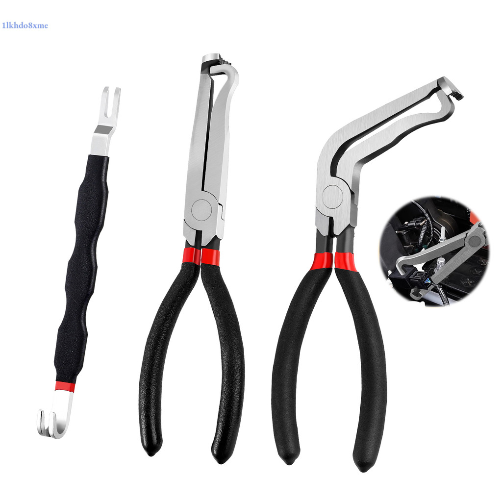 COD3Pcs Disconnect Pliers Set 8" 60-Degree High Carbon Steel Electrical Connector Pliers