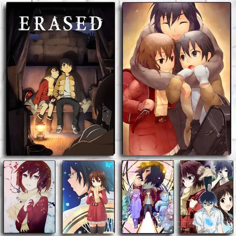 อะนิเมะ E-Erased โปสเตอร์ Self-กาวศิลปะกระดาษกันน้ําสติกเกอร์กาแฟ House Bar หอพักตกแต่งผนัง