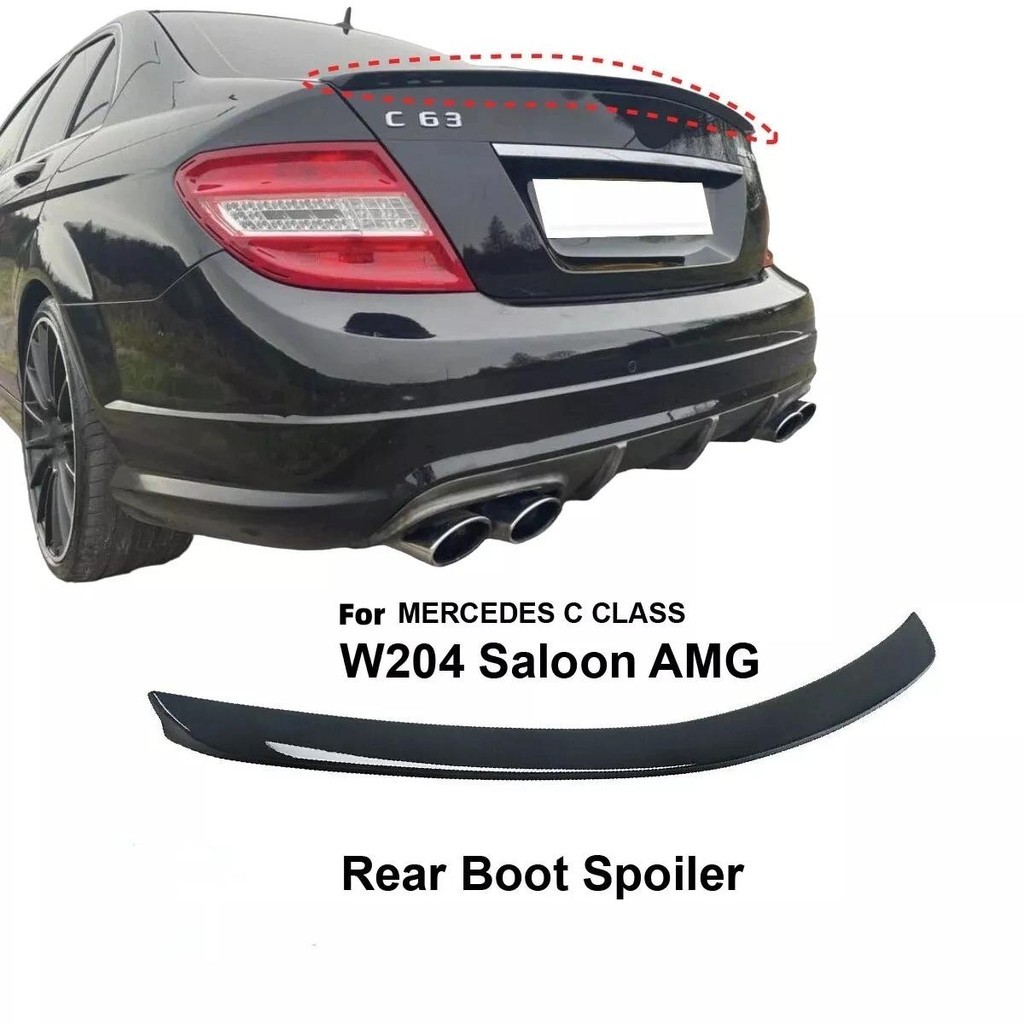 สําหรับMercedes Benz W204 C-Class 4 ประตูC180 C200 C260 C300 C63 2008-2014 ด้านหลังสปอยเลอร์หลังคาหา