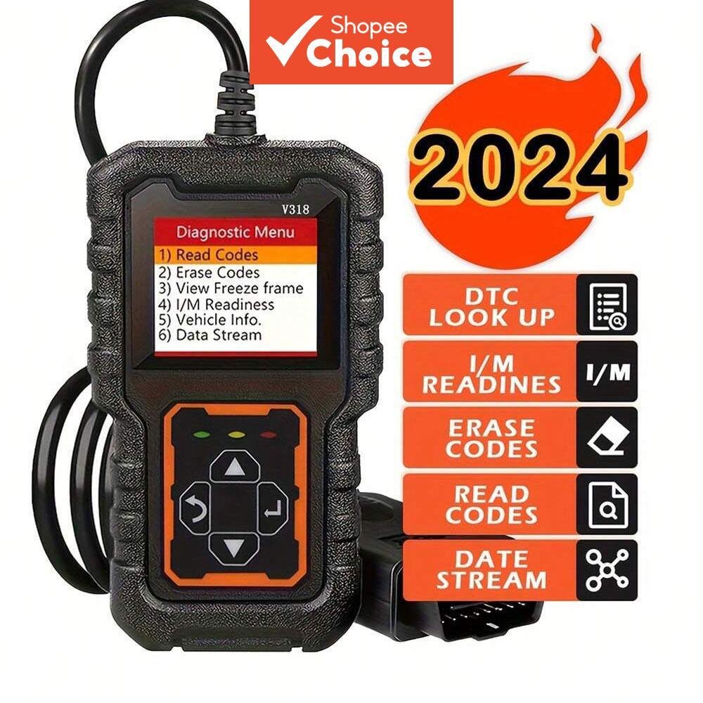 เครื่องสแกนวินิจฉัยรถยนต์ OBD2, เครื่องอ่านรหัสข้อผิดพลาดรถยนต์, รุ่น V318
