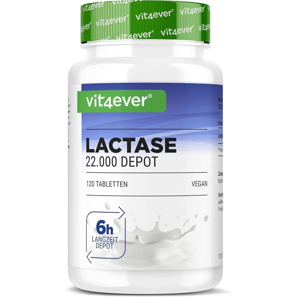 Lactase 22.000 Depot 120 LongRelease Tablets (Sepiart Slow Release) โดสพร้อมสารเติมแต่ง FCCUnits 22000 FCUnits Intolerance+ Intolerance ไม่มีจําเป็น