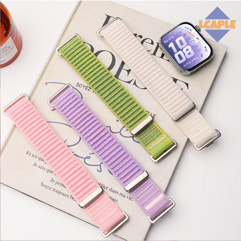 สายรัดไนลอนหลองกีฬาสำหรับ for Huawei Watch Fit 5 4 3 / 5 Pro / 4 Pro อุปกรณ์เสริมสายรัดข้อมือไนลอนสำหรับ for Huawei Fit