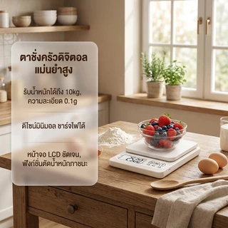 แม่นยํา 0.1g ความแม่นยําสูง เครื่องชั่งดิจิตอล 10kg เครื่องชั่ง กิโลดิจิตอล เครื่องชั่งอาหาร รื่องชั่งดิจิตอล แผงกันน้ํา