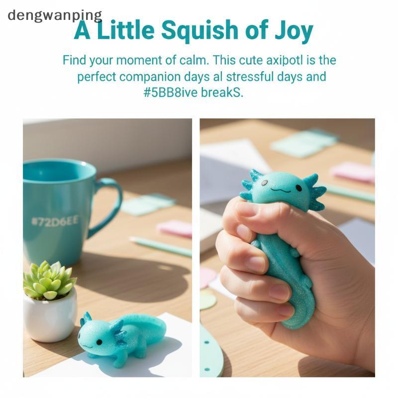 [DWP] น่ารัก Axolotl Squishy Slow Rising Fidget ของเล่นสําหรับบรรเทาความเครียดและโฟกัส中