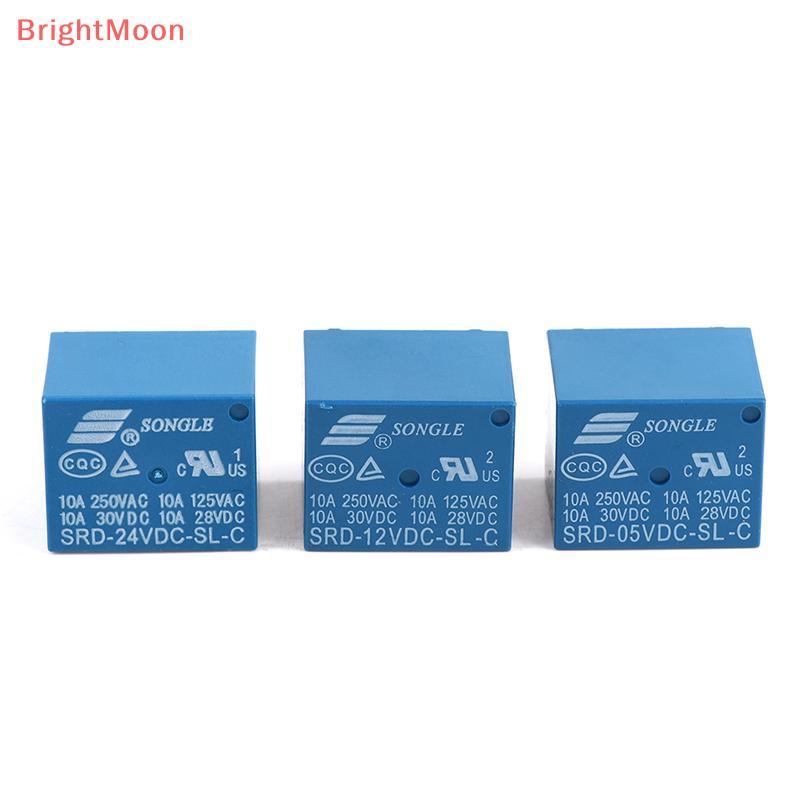 BrightMoon 10 ชิ้นรีเลย์ DC 5V 12V 24V SRD - 250VAC 10A 5PIN รีเลย์ไฟ Nice