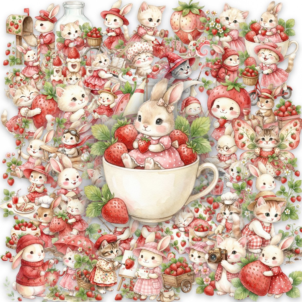 50 ชิ้นน่ารัก Mofusand การ์ตูนแมว PET พลาสติก Transpanrent สติ๊กเกอร์กันน้ํา