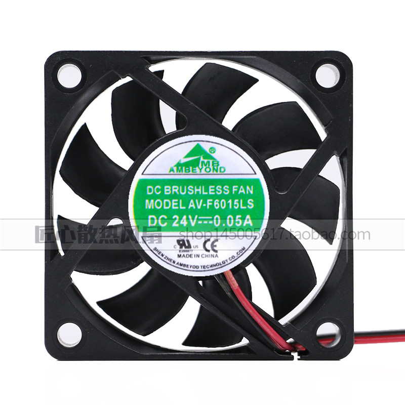 AMBEYOND 24V 0.05A 6015 AV-F6015LS อุตสาหกรรมอุตสาหกรรมควบคุมเครื่องมือพัดลมเงียบ