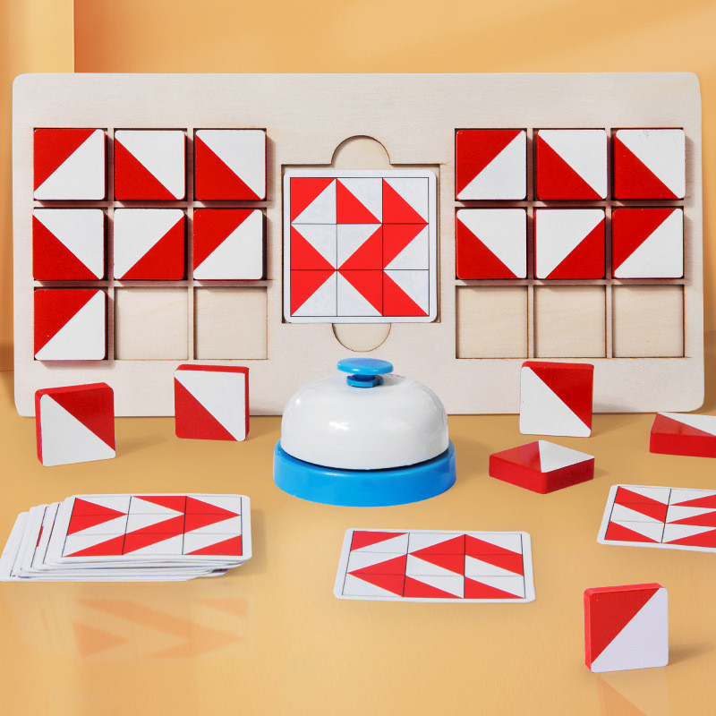 Spot Goods#Two-player 3D block puzzle children's educational board game for spatial early education,