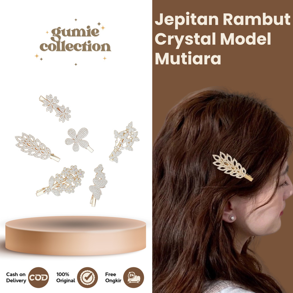 GC - สไตล์เกาหลี FASHION CRYSTAL PEARL HAIR CLIP / PEARL HAIR CLIP ACCESSORIES