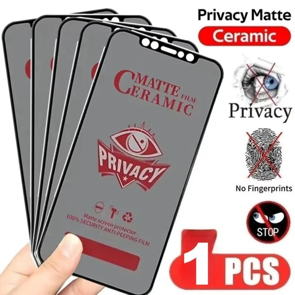1 PCS Matte เซรามิคความเป็นส่วนตัวป้องกันหน้าจอสําหรับ iPhone 17 16 Pro Max Air 13 11 15 14 12 XR Xs X 7 8 Plus ป้องกันฟิล์ม