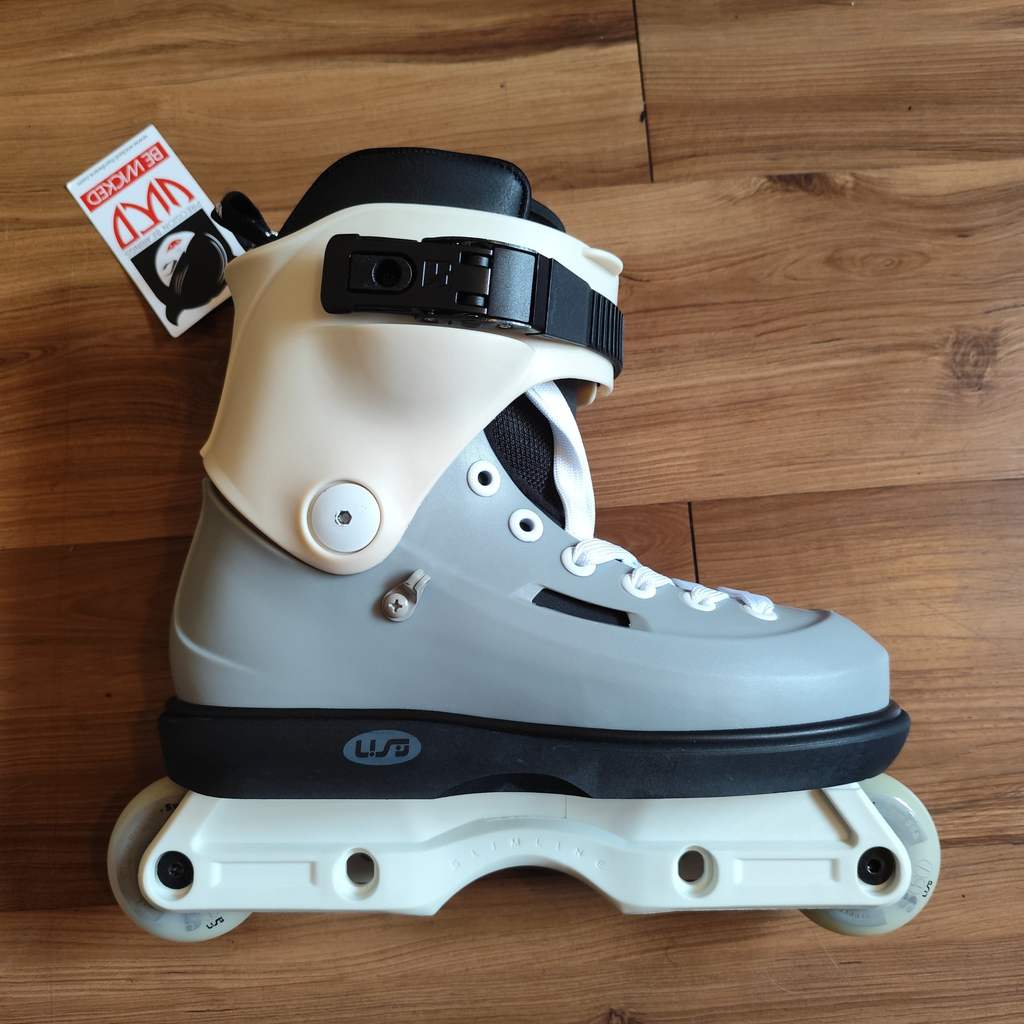 USD - Sway 60 Team Grey Aggressive Inline Skates (Kizer Slimline + Cream Cuff Custom EU37-38)