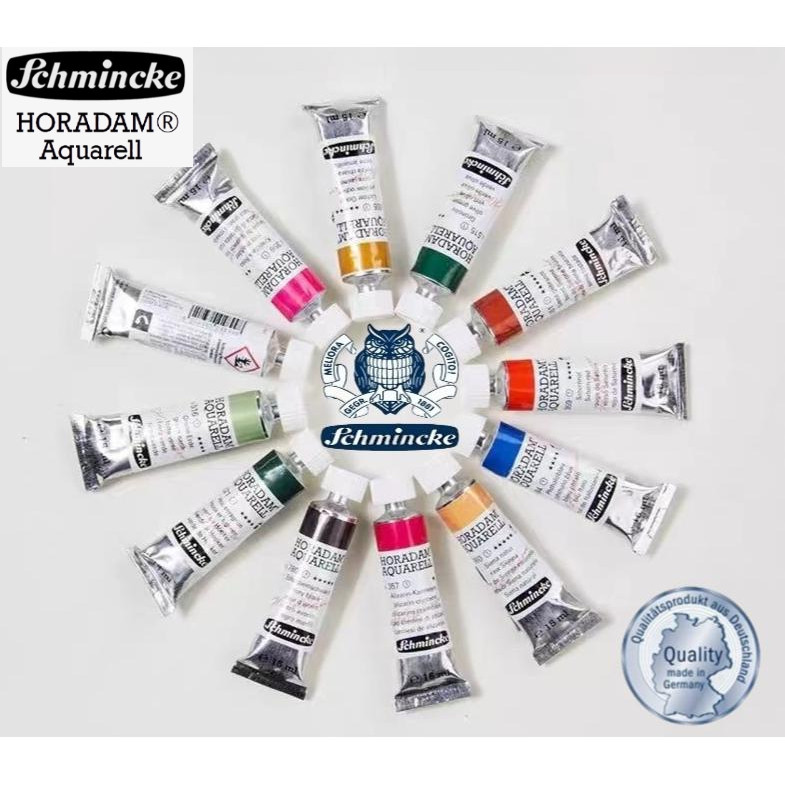 เยอรมนี-Schmincke--HORADAM Aquarell-140 สี Master สีน้ําสี Tubular 15ml Artist-Level Expert-ระดับสีตัวเลือก 537-975